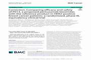 Correction: Comparing efficacy and safety of P013, a proposed pertuzumab biosimilar, with the reference product in HER2-positive breast cancer patients: a randomized, phase III, equivalency clinical trial (BMC Cancer