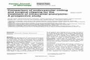 Comparison of endovascular coiling and surgical clipping for the treatment of intracranial aneurysms: A prospective study