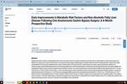 Early Improvements in Metabolic Risk Factors and Non-Alcoholic Fatty Liver Disease Following One Anastomosis Gastric Bypass Surgery: A 4-Month Prospective Study