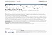 Application of radiomics in abdominal aortic aneurysm and endovascular aneurysm repair-related adverse events imaging: a systematic review