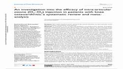 efficacy of intra-articular ozone injection in knee osteoarthrit