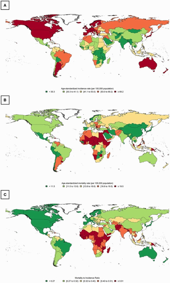 Patterns of better breast cancer care in countries  {faces}