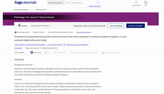  saphenofemoral junction reflux and lower-limb venous diameters in kidney transplant recipients {faces}