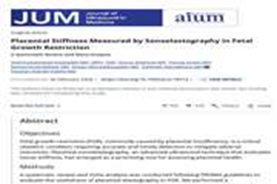 Placental Stiffness Measured by Sonoelastography in Fetal Growth Restriction {faces}
