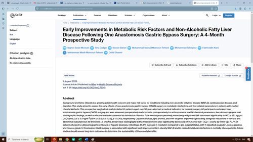 Early Improvements in Metabolic Risk Factors and Non-Alcoholic Fatty Liver Disease Following One Anastomosis Gastric Bypass Surgery: A 4-Month Prospective Study